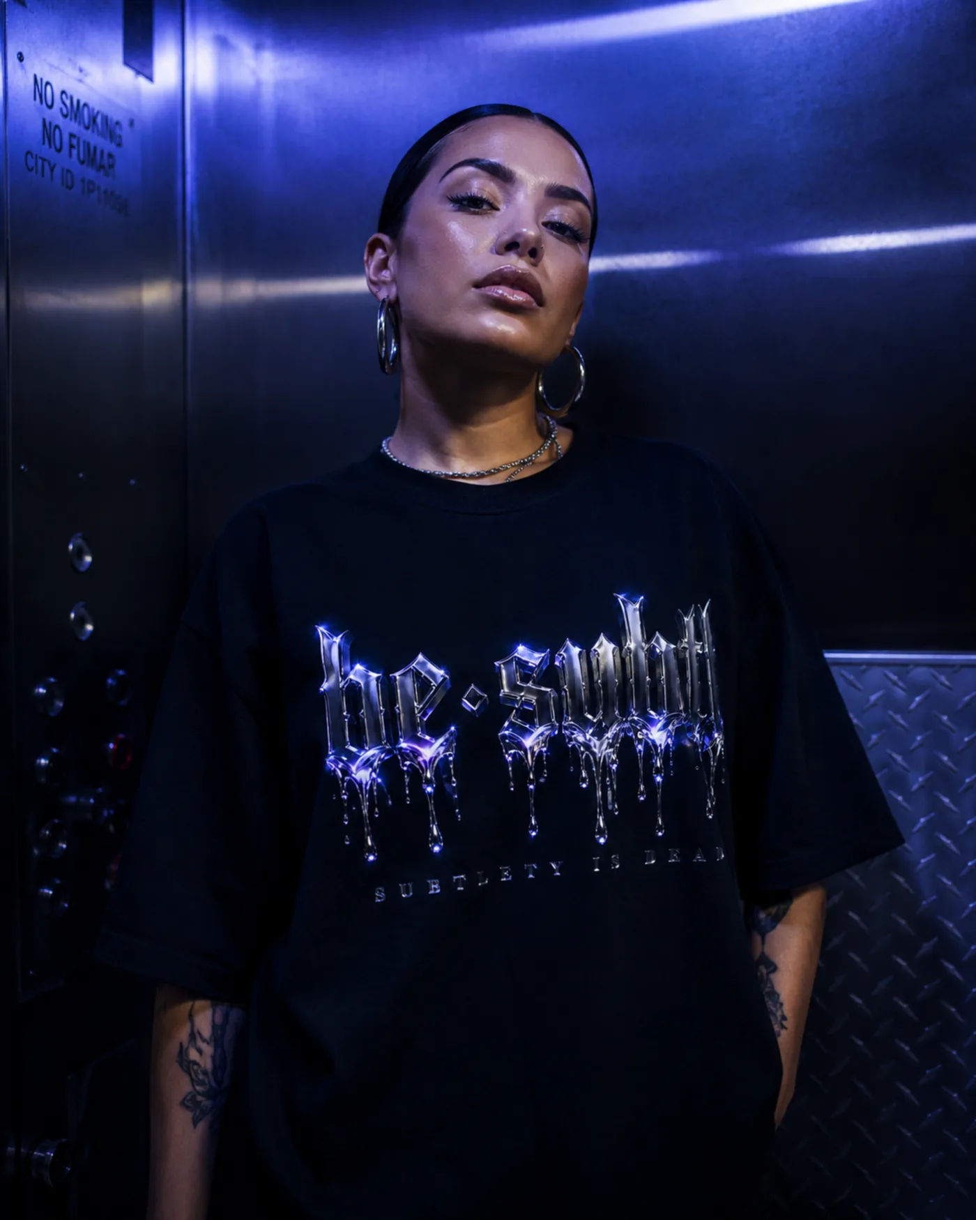 Subtlety Is Dead wordmark tee